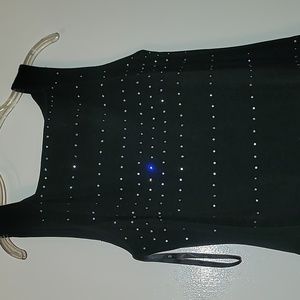 Long black silk dress